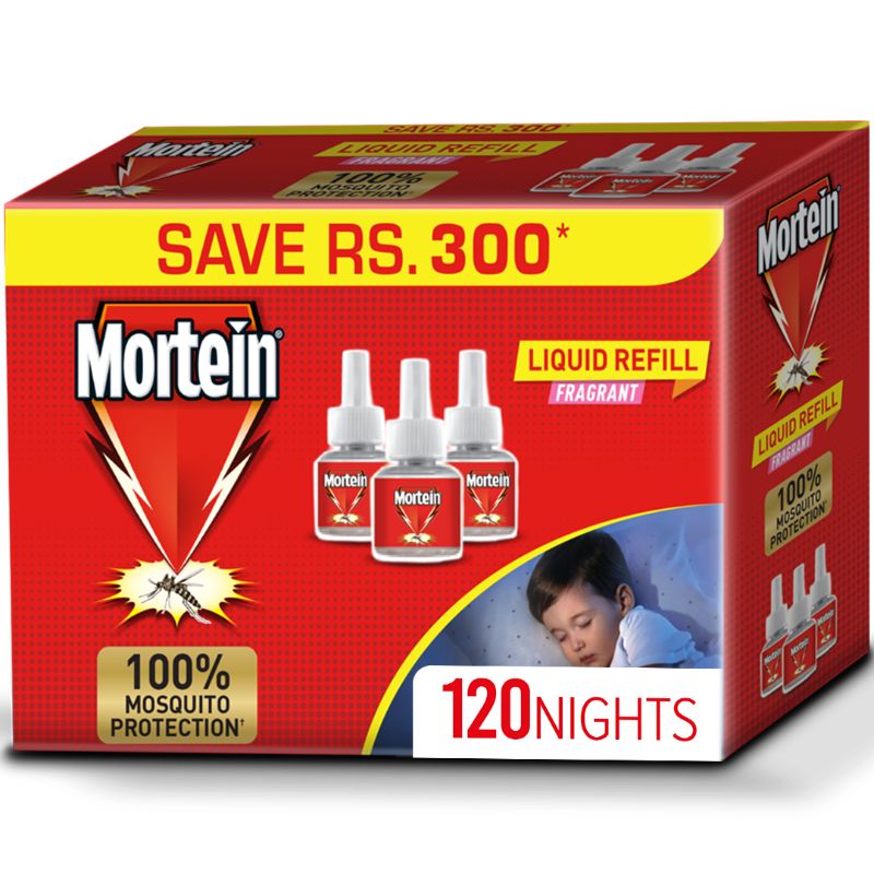 Mortein Mosquito Repellent Refill 60 Nights Fragrant 42ml - Pack of 3