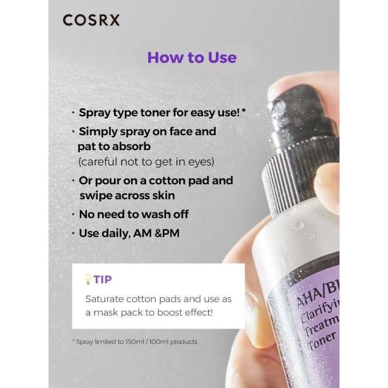 COSRX AHA/BHA Clarifying Treatment Toner