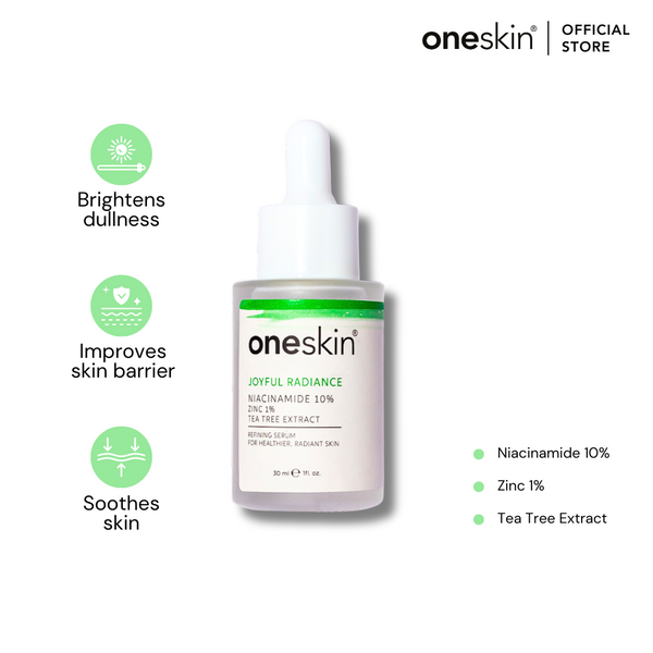 OneSkin Joyful Radiance Niacinamide 10% Zinc 1% Tea Tree Extract Serum 30ml