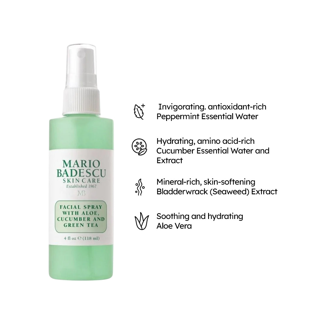 Mario Badescu Skincare Facial Spray With Aloe Cucumber and Green Tea 118ml