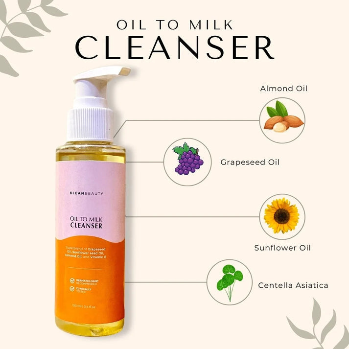 Klean Beauty Oil to Milk Cleanser 120ml