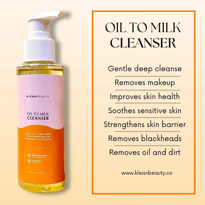 Klean Beauty Oil to Milk Cleanser 120ml