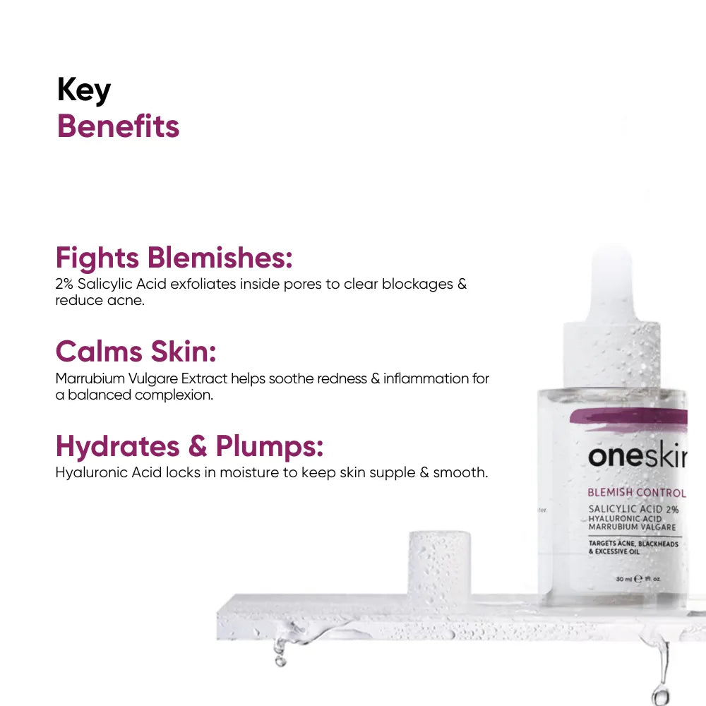 One Skin Blemish Control Salicylic Acid 2% + Marrubium Valgare - 30ml