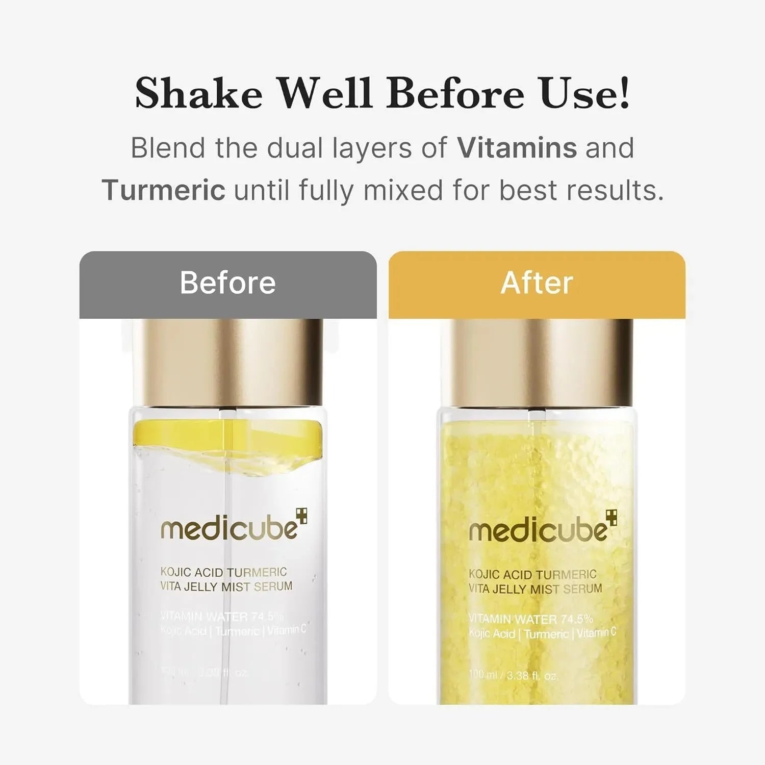 Medicube Kojic Acid Turmeric Vitamin Gold Jelly Mist Serum 100ml