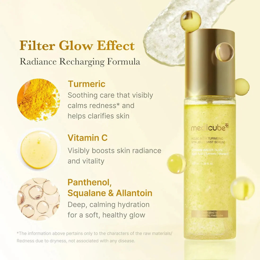 Medicube Kojic Acid Turmeric Vitamin Gold Jelly Mist Serum 100ml