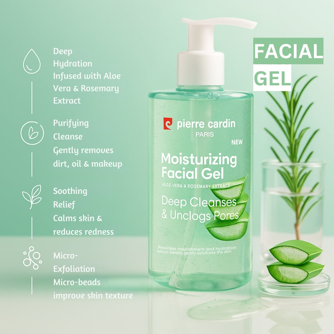 Moisturizing Facial Gel With Aloe Vera & Rosemary Extract 350ml