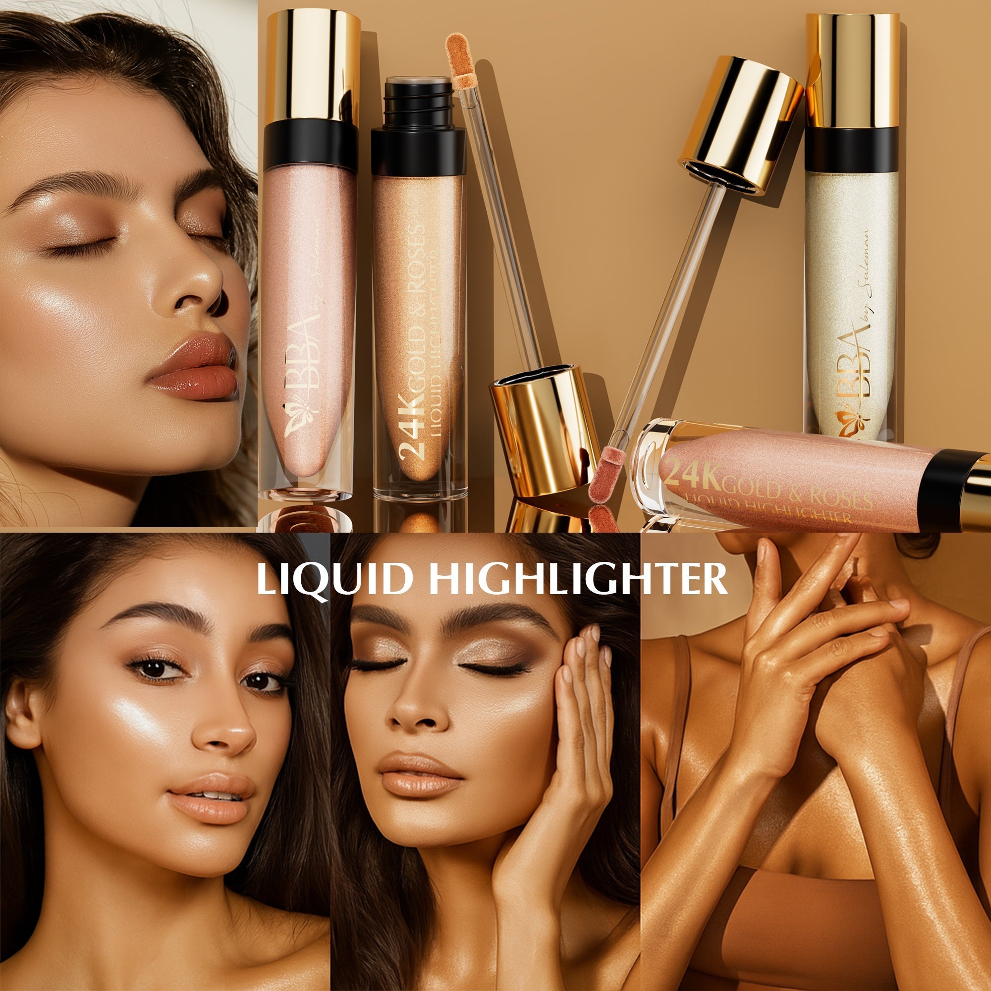 24K Gold & Roses Liquid Highlighter